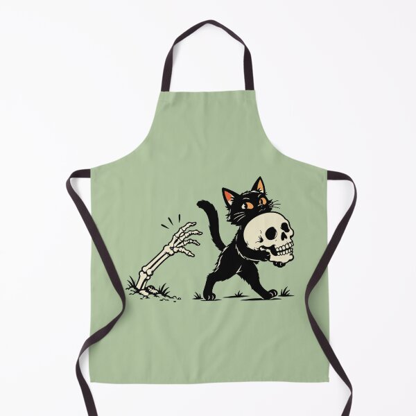 Item preview, Black Cat with Skull Halloween Gothic Design designed and sold by Krasnovaovaova.