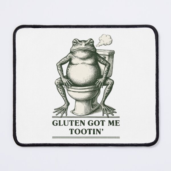 Item preview, Gluten Got Me Tootin Funny Frog Toilet Humor Celiac, Gluten Free designed and sold by Dabbing Turtle Designs.