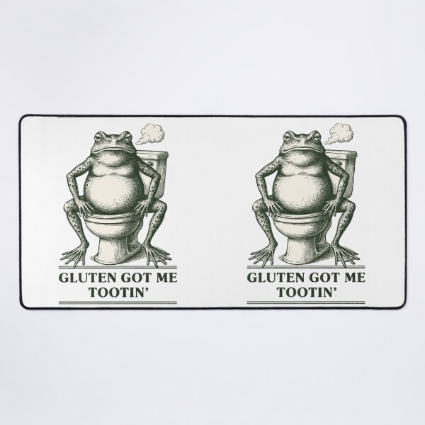 Item preview, Gluten Got Me Tootin Funny Frog Toilet Humor Celiac, Gluten Free designed and sold by Dabbing Turtle Designs.