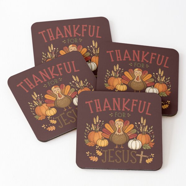 Item preview, Cute Christian Thanksgiving Turkey Thankful for Jesus Fall Religious Faith  designed and sold by Forevermore.