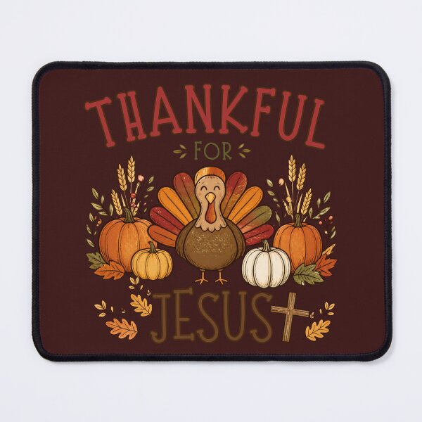 Item preview, Cute Christian Thanksgiving Turkey Thankful for Jesus Fall Religious Faith designed and sold by Forevermore.