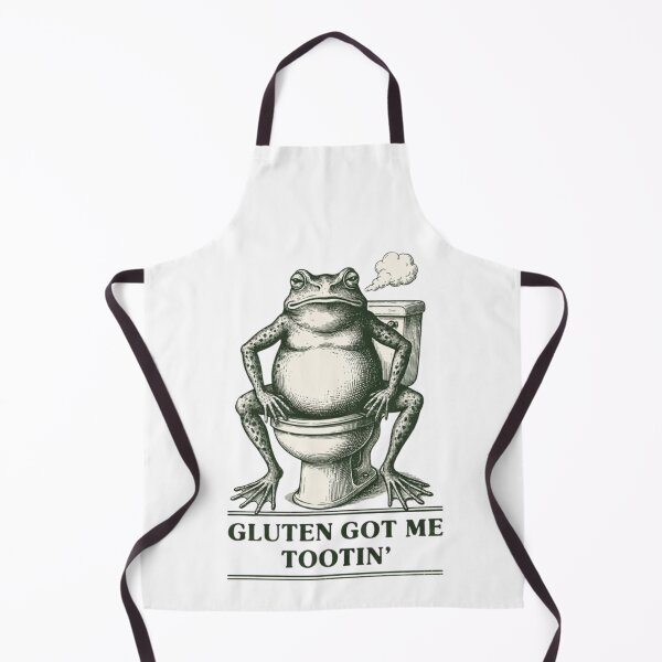 Item preview, Gluten Got Me Tootin Funny Frog Toilet Humor Celiac, Gluten Free designed and sold by Dabbing Turtle Designs.