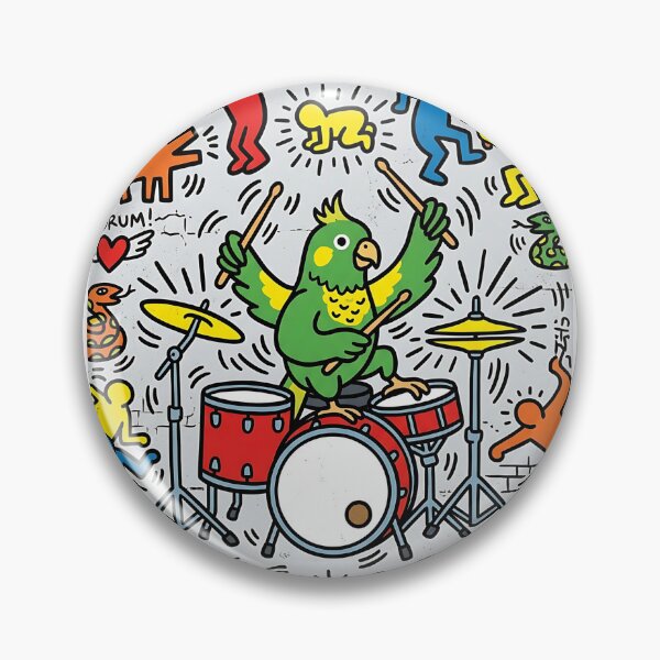 Item preview, Green-Cheek Conure Street Drummer designed and sold by PictoVibe.