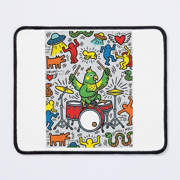 Item preview, Green-Cheek Conure Street Drummer designed and sold by PictoVibe.