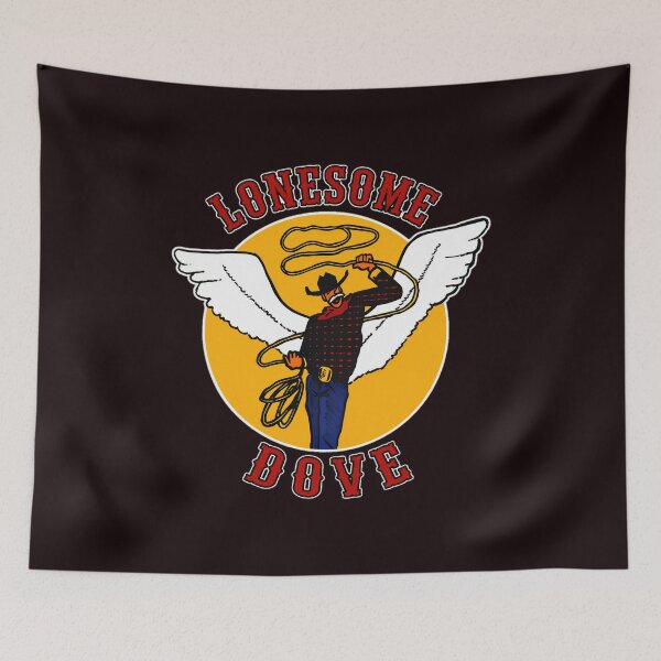 Item preview, Lonesome Dove Winged Cowboy Lasso Retro Art designed and sold by ShophiaCrafts.