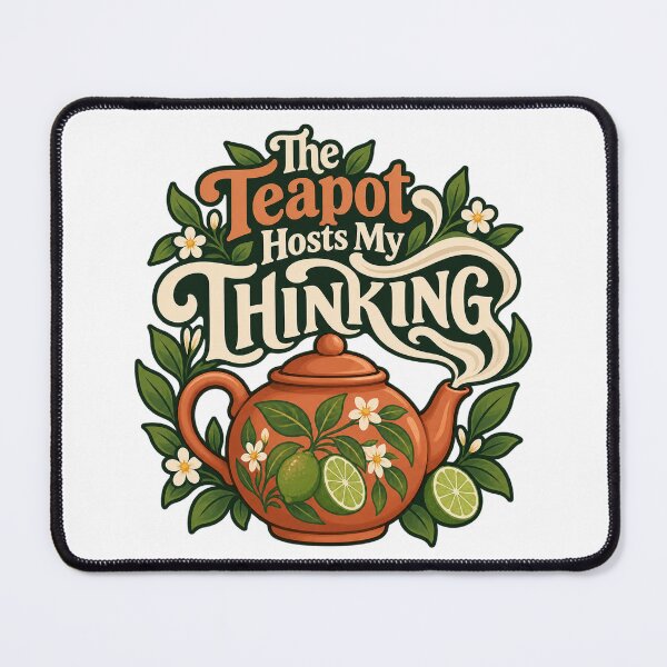 Item preview, A Teapot Hosts My Thinking Cozy Tea Lettering designed and sold by Bikivuno.