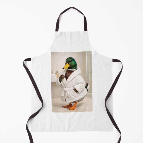 Item preview, Mallard Duck White Bathrobe designed and sold by Sillytoe.
