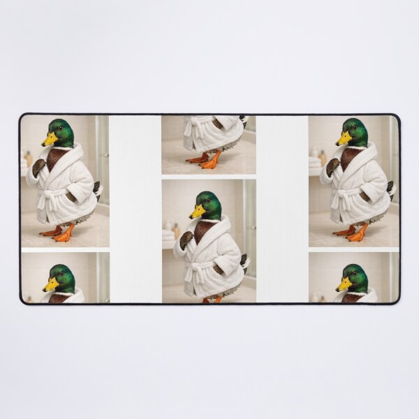 Item preview, Mallard Duck White Bathrobe designed and sold by Sillytoe.
