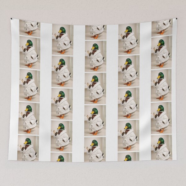 Item preview, Mallard Duck White Bathrobe designed and sold by Sillytoe.