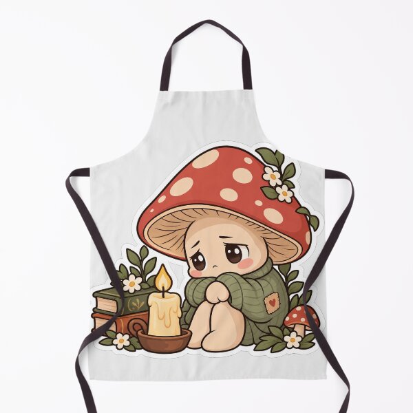 Item preview, Sad Little Mushroom in Cottagecore Pastel Colors designed and sold by NovaToons.