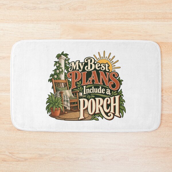 Item preview, My Best Plans Include a Porch Cozy Cottage Art designed and sold by Bikivuno.