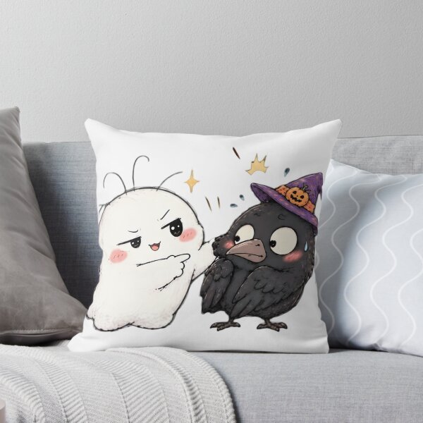 Aperçu de l'œuvre Corbeau mignon d'Halloween créée et vendue par MOONVEIL ATELIER.