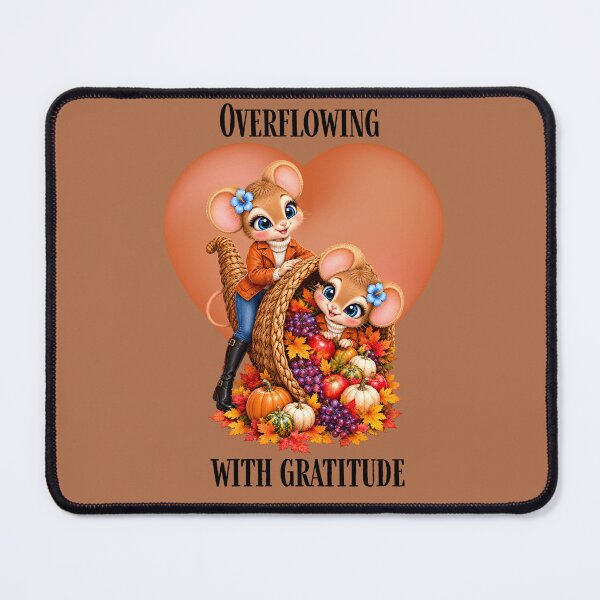 Item preview, Overflowing With Gratitude Cute Autumn Mice Cornucopia designed and sold by Stone and Sage Prints.