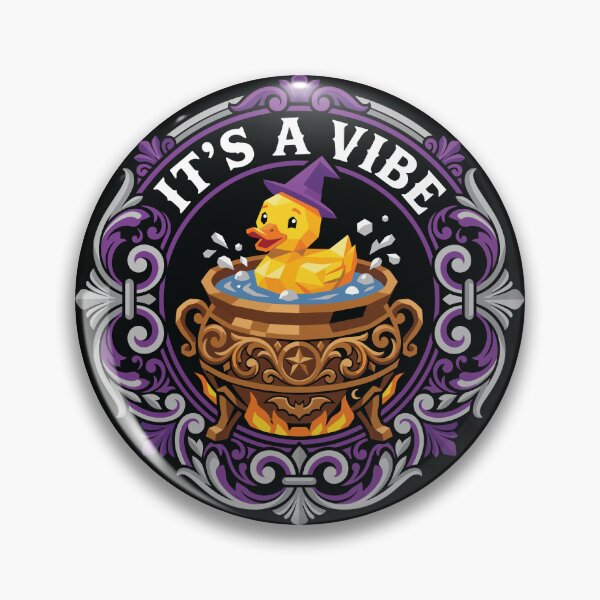 Item preview, Witch Rubber Duck In Cauldron Geometric Emblem Art designed and sold by ZUMERI.