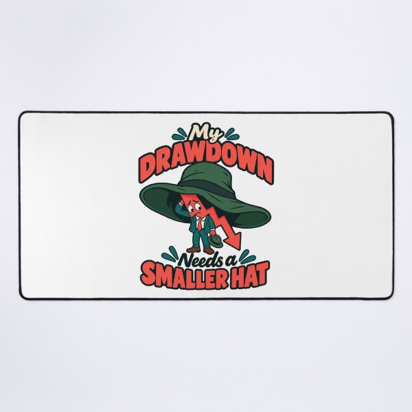 Item preview, My Drawdown Needs a Smaller Hat Market Cartoon designed and sold by Bikivuno.