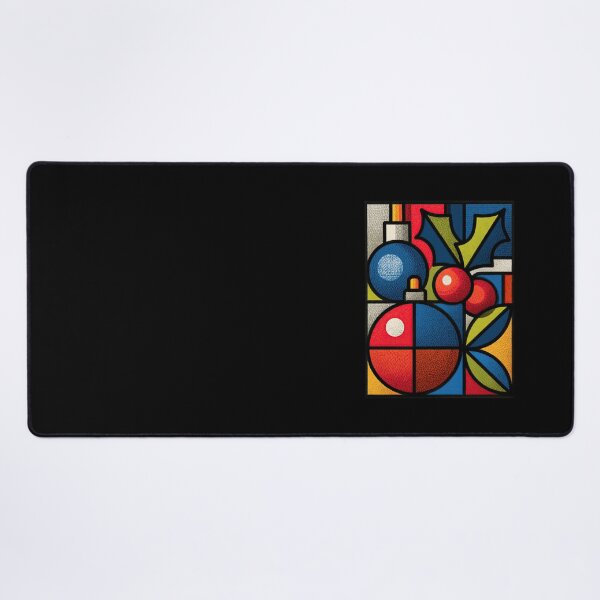 Item preview, Retro Geometric Christmas Baubles Stained Glass Art designed and sold by colorful-white.