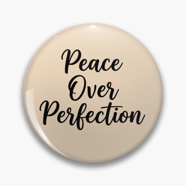 Item preview, Peace Over Perfection | Clean Black Typography Mental Health Affirmation - self care affirmation - wise words designed and sold by MarJul.