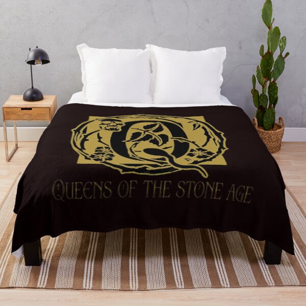 Item preview, Queens of the Stone Age Band Logo Skull Gothic designed and sold by ShophiaCrafts.