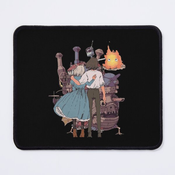 Item preview, Howl's Moving Castle Couple & Calcifer Art designed and sold by MrsLin4617177.