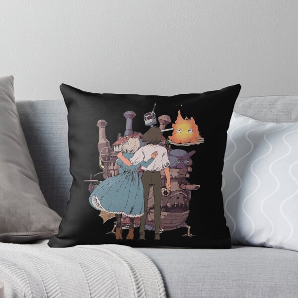 Item preview, Howl's Moving Castle Couple & Calcifer Art designed and sold by MrsLin4617177.