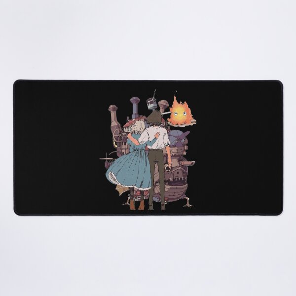 Item preview, Howl's Moving Castle Couple & Calcifer Art designed and sold by MrsLin4617177.