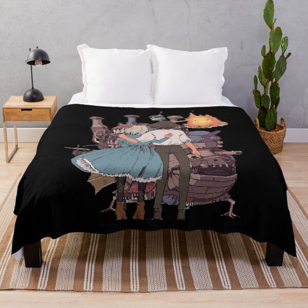 Item preview, Howl's Moving Castle Couple & Calcifer Art designed and sold by MrsLin4617177.