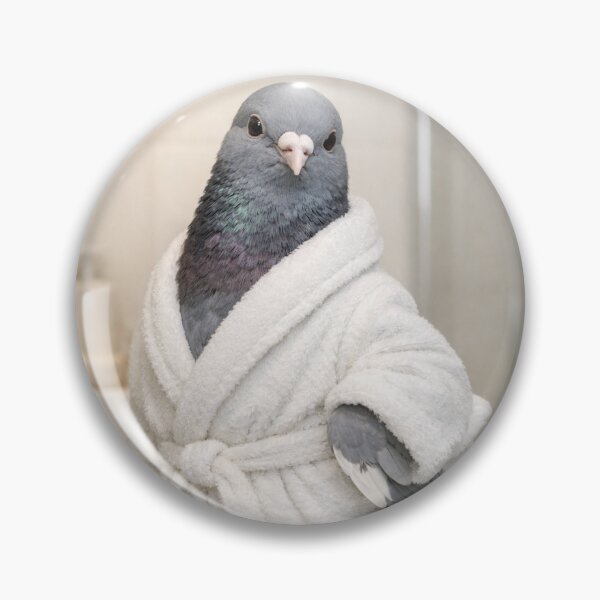 Item preview, Oriental Roller Pigeon White Bathrobe designed and sold by Sillytoe.