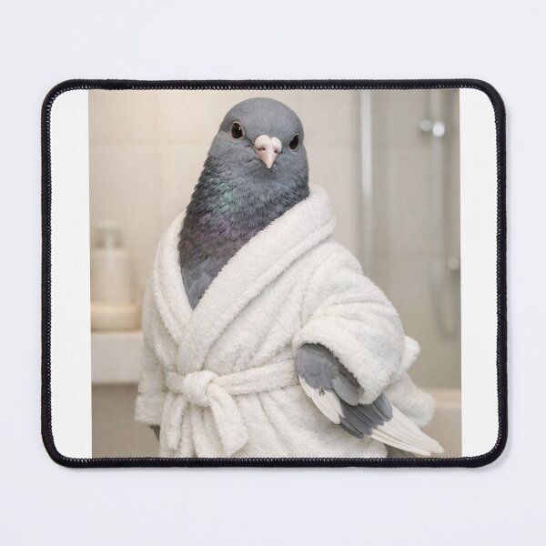 Item preview, Oriental Roller Pigeon White Bathrobe designed and sold by Sillytoe.