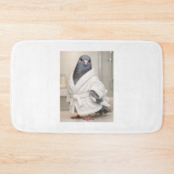 Item preview, Oriental Roller Pigeon White Bathrobe designed and sold by Sillytoe.