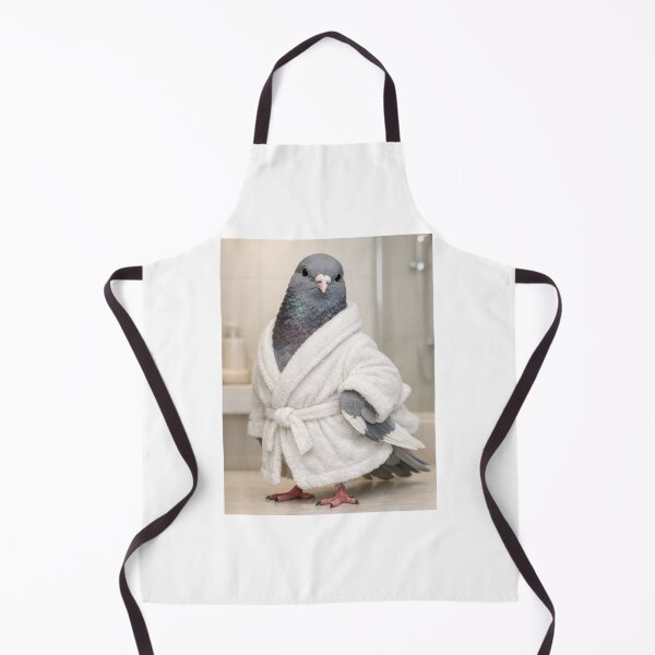 Item preview, Oriental Roller Pigeon White Bathrobe designed and sold by Sillytoe.
