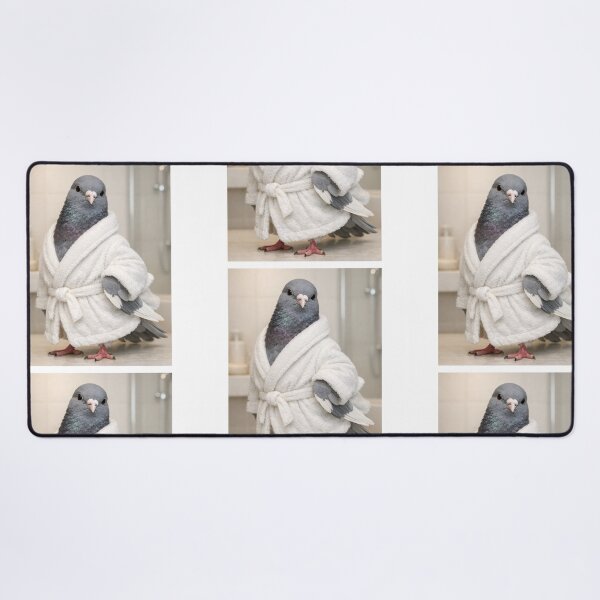 Item preview, Oriental Roller Pigeon White Bathrobe designed and sold by Sillytoe.