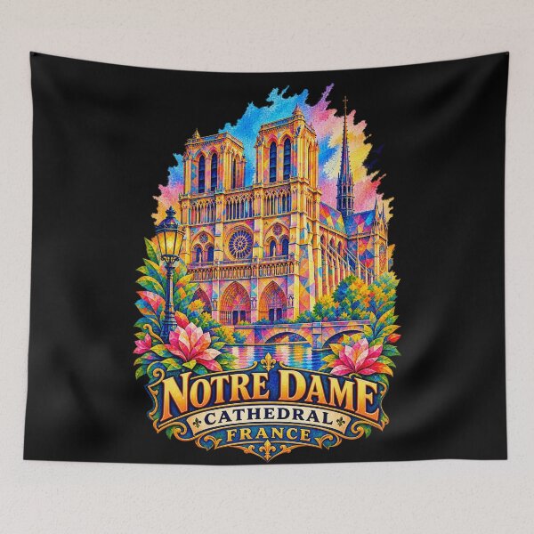 Item preview, ✅ Watercolor Art of Notre Dame Cathedral, Paris, France – A Souvenir of Your Trip to Europe designed and sold by Geometric Art..