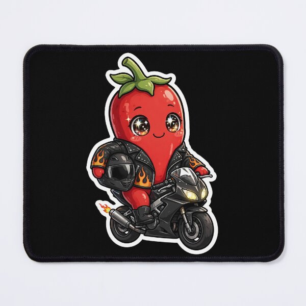 Item preview, Cute Biker Chili Pepper Spicy Motorcycle Rebel designed and sold by Fort Chiswell Trading Company.