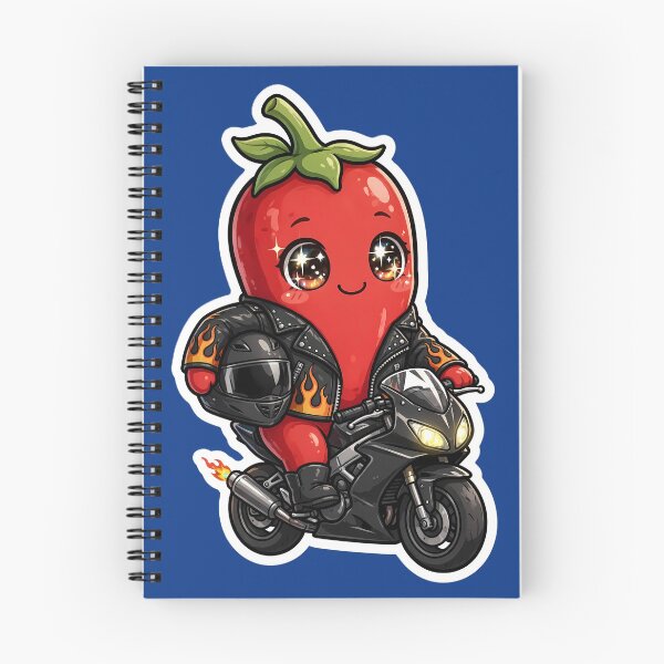 Item preview, Cute Biker Chili Pepper Spicy Motorcycle Rebel designed and sold by Fort Chiswell Trading Company.