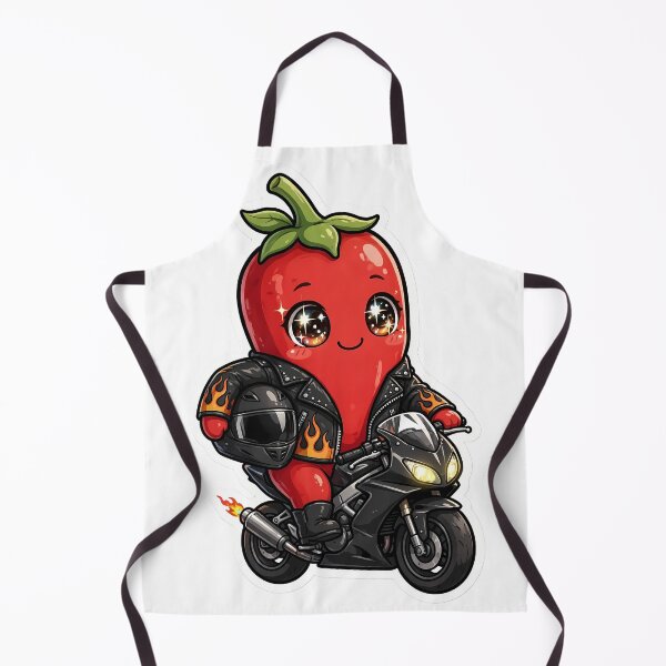 Item preview, Cute Biker Chili Pepper Spicy Motorcycle Rebel designed and sold by Fort Chiswell Trading Company.