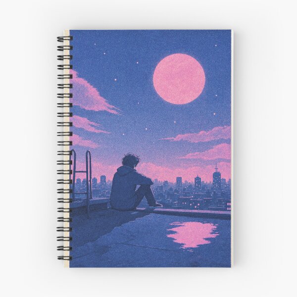 Item preview, Lofi Boy Looking at the Pink Moon designed and sold by Discount code.
