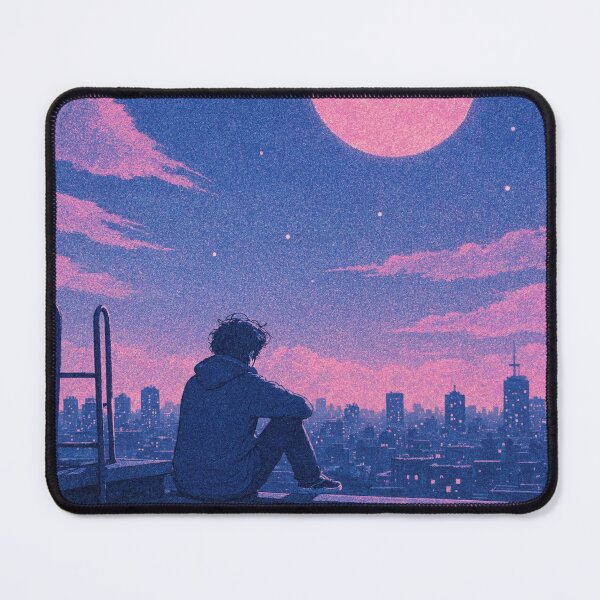 Item preview, Lofi Boy Looking at the Pink Moon designed and sold by Discount code.