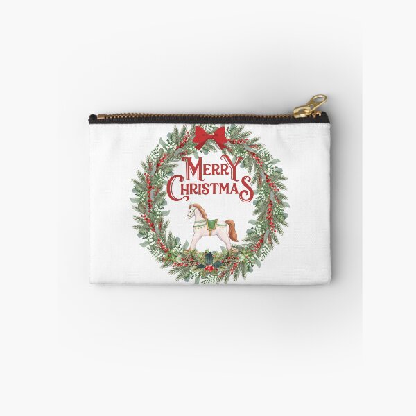 Item preview, Watercolor Rocking Horse Christmas Wreath  designed and sold by VibranPalette.