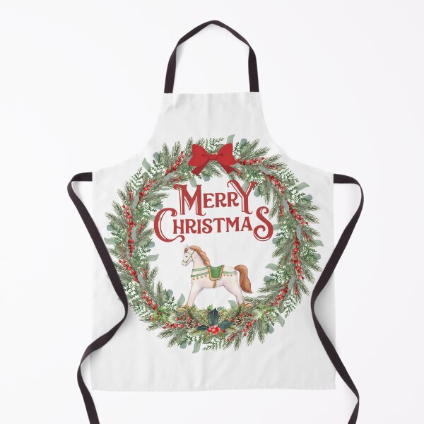 Item preview, Watercolor Rocking Horse Christmas Wreath  designed and sold by VibranPalette.