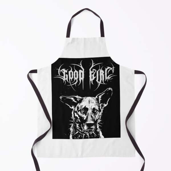 Item preview, Good Girl Black Metal Dog Typography designed and sold by Behlobliss.