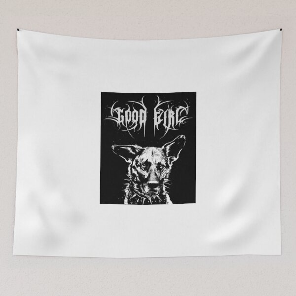 Item preview, Good Girl Black Metal Dog Typography designed and sold by Behlobliss.