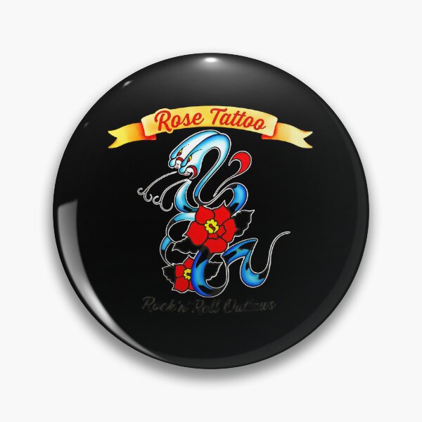 Item preview, Rose Tattoo Snake Rock n Roll Outlaws designed and sold by SilentCosmos.