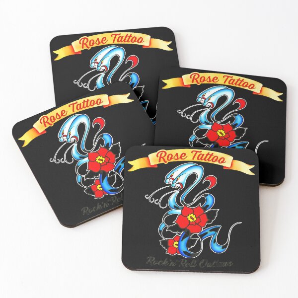 Item preview, Rose Tattoo Snake Rock n Roll Outlaws designed and sold by SilentCosmos.
