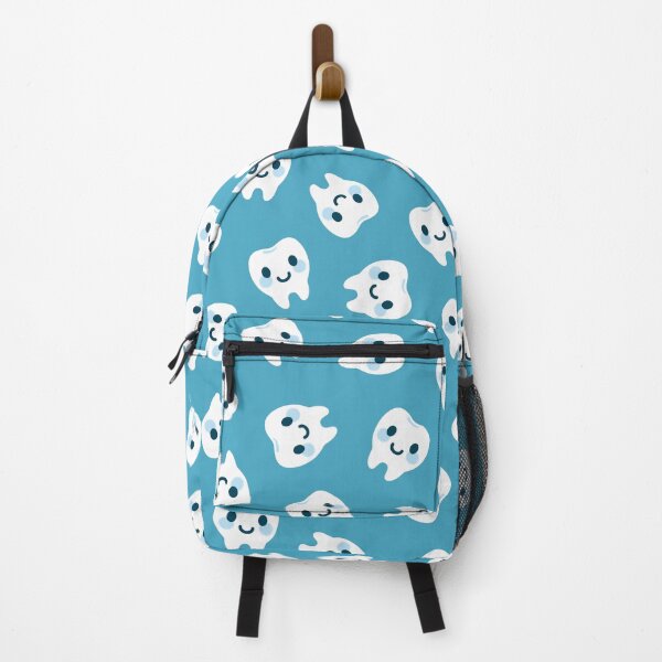 Item preview, Cute Happy Tooth with Light Blue Pattern – Clean & Cute Design designed and sold by OEKAKIYASAN.