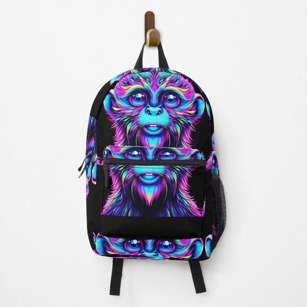 Item preview, Vaporwave Neon Cyber Primate - Psychedelic Ape Aesthetic Entities® designed and sold by A E S T H E T A T A G.