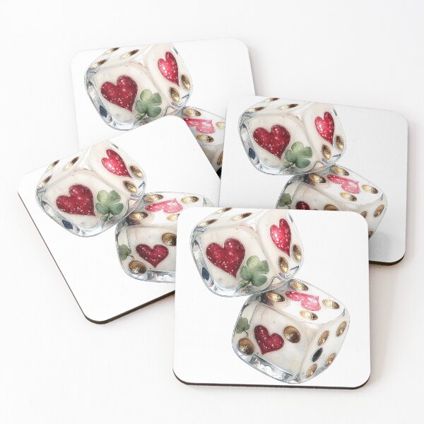 Item preview, Romantic Heart Dice Love Design designed and sold by Mhop2.