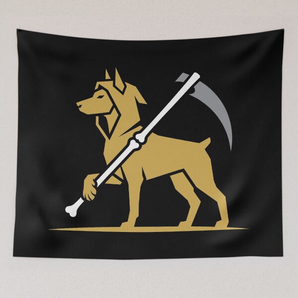 Item preview, Doberman Grim Reaper Dog Minimalist Vector Art designed and sold by ZUMERI.