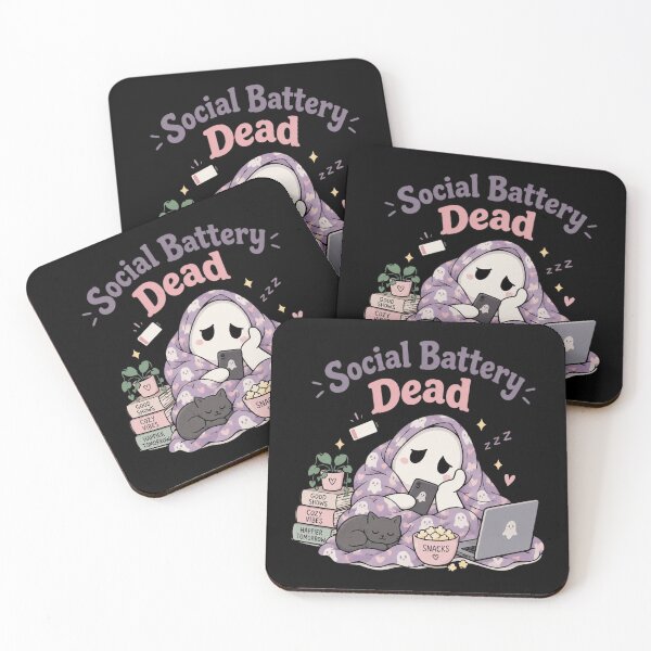 Item preview, Social Battery Dead Ghost designed and sold by cdenning1988.