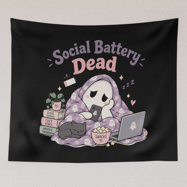 Item preview, Social Battery Dead Ghost designed and sold by cdenning1988.