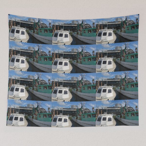 Item preview, Colorful Boats by the Dock designed and sold by Savannah Gibbs.